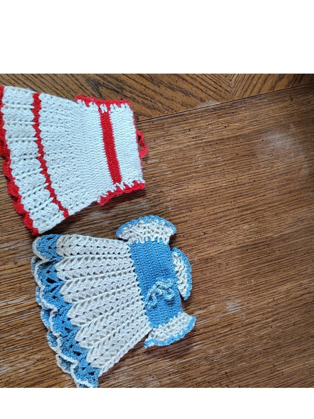 Vintage Handmade Crochet Outfit Potholders